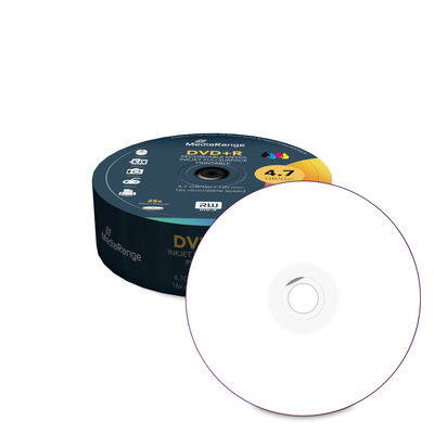 MediaRange DVD+R 16X Printable Cake 25 