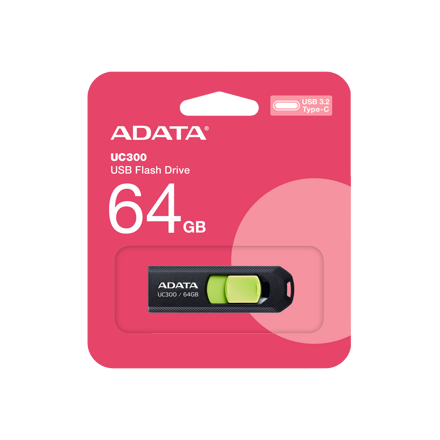 ADATA USB kľúč UC300 Type-C 64GB USB 3.2 black-green