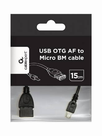 GEMBIRD USB OTG AF - Micro BM kábel, 0,15 m