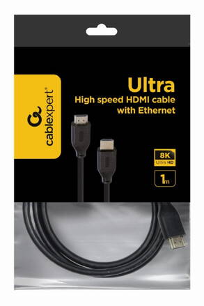 Gembird Ultra vysokorýchlostný kábel HDMI s Ethernetom, "8K Select Series", 1 m